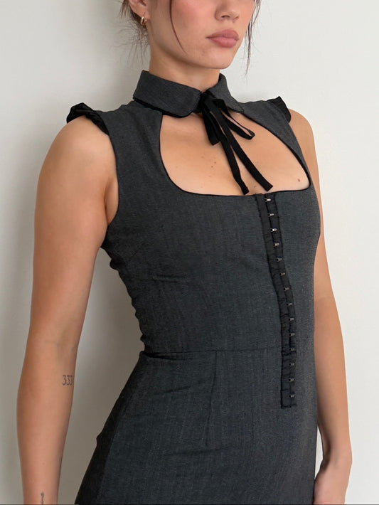 Dolce and Gabbana Tie Collar Dress