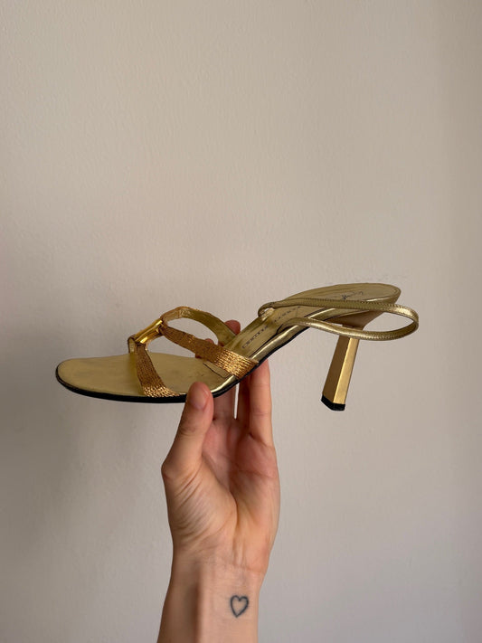gold heels
