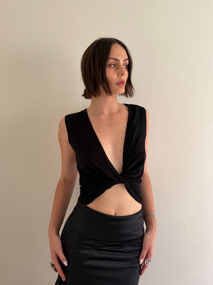 Black Twisted Tank