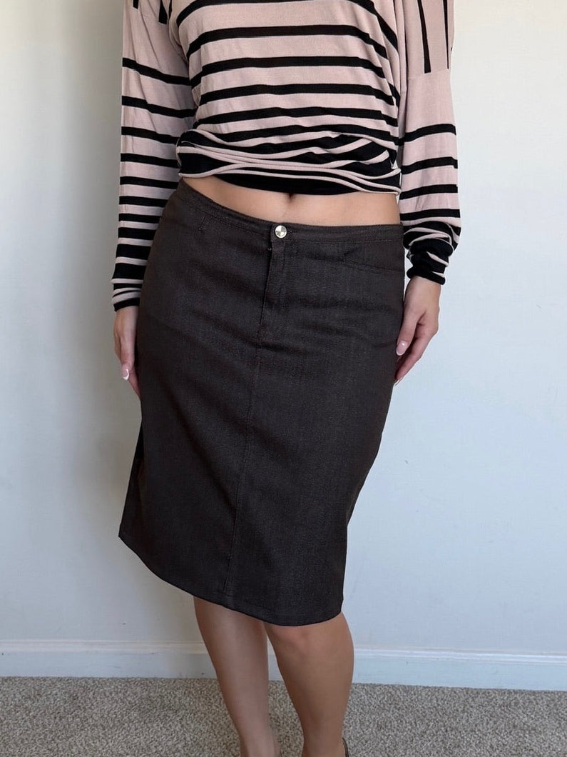 brown pencil skirt