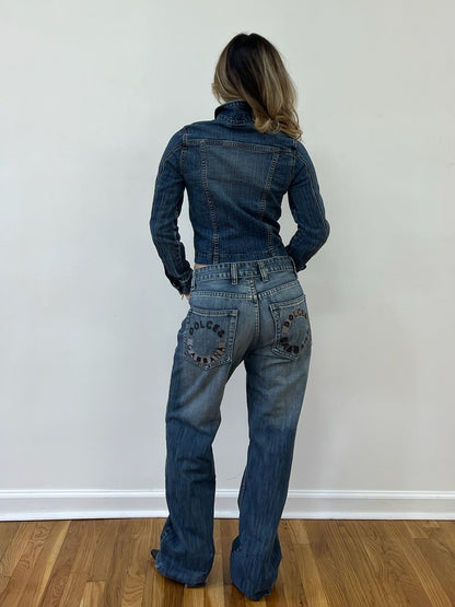 Dolce and Gabbana Low Rise Straight Leg Jeans