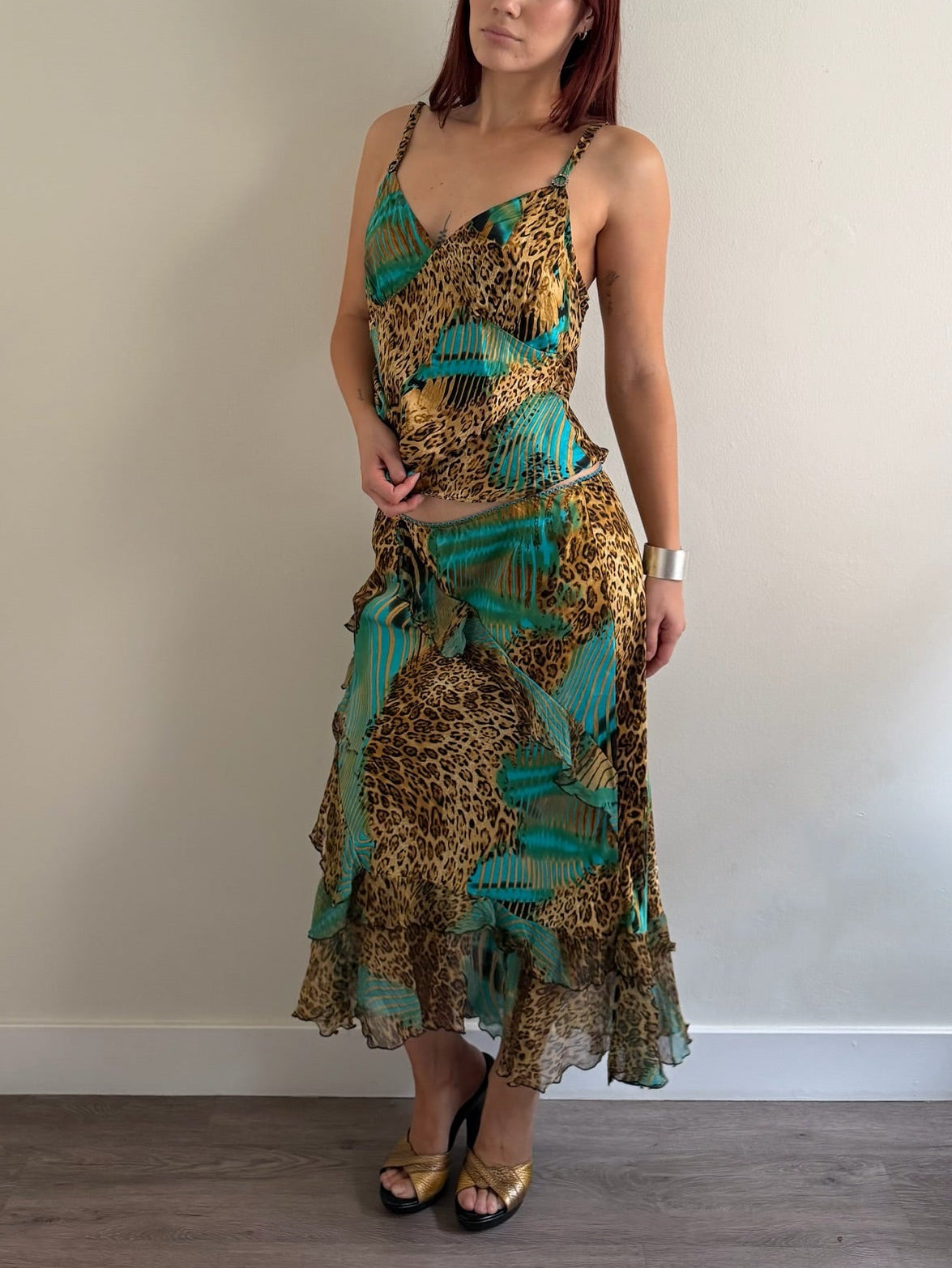 leopard print tank set