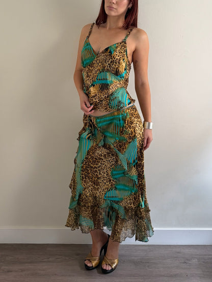 leopard print tank set