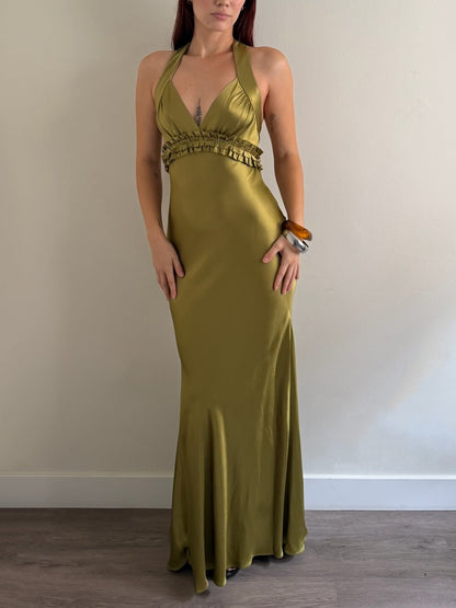 green vera wang gown