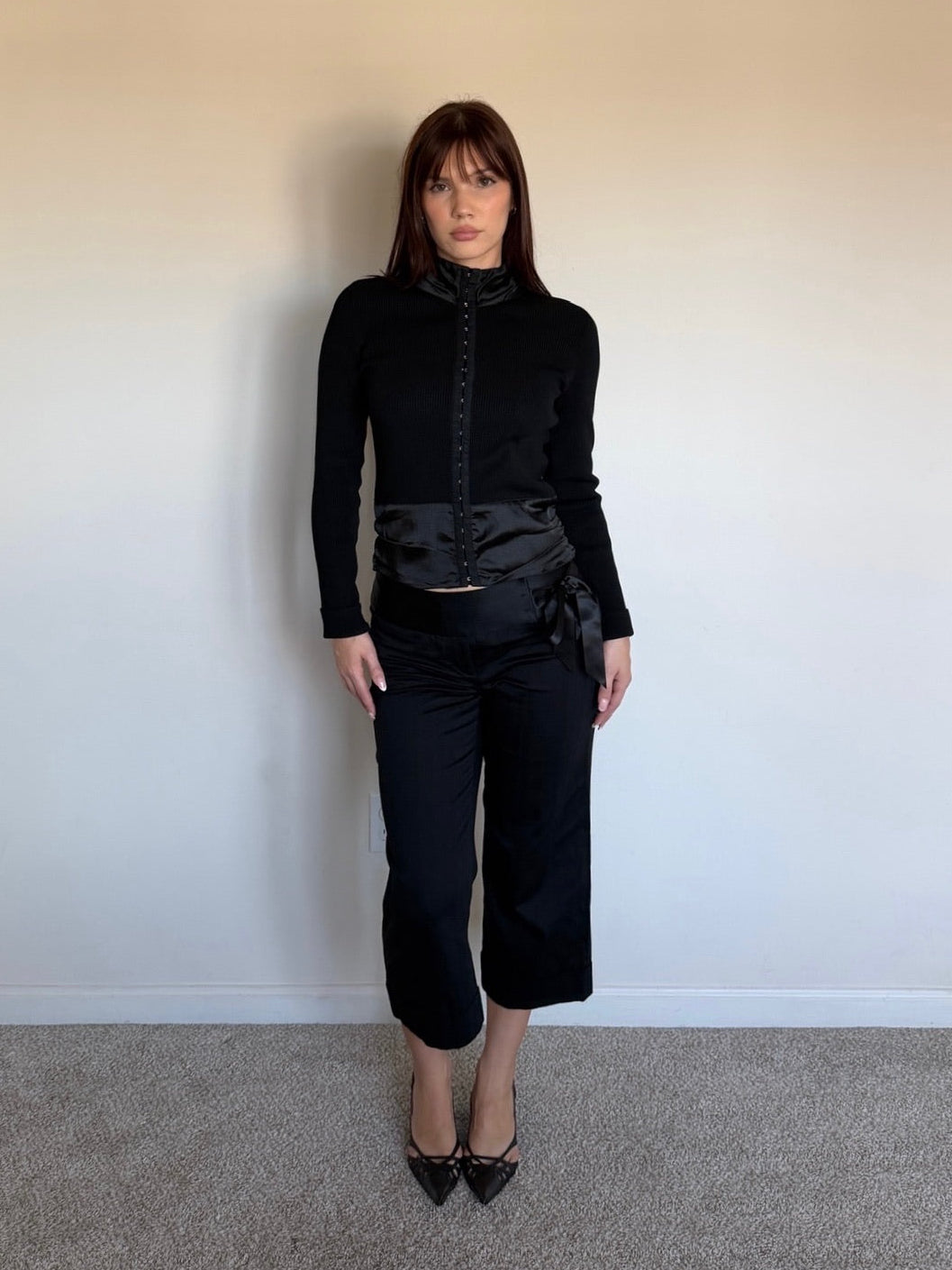 Capris with Satin Details