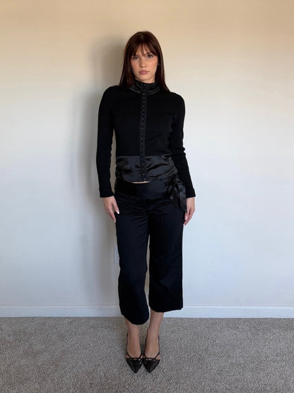 Capris with Satin Details