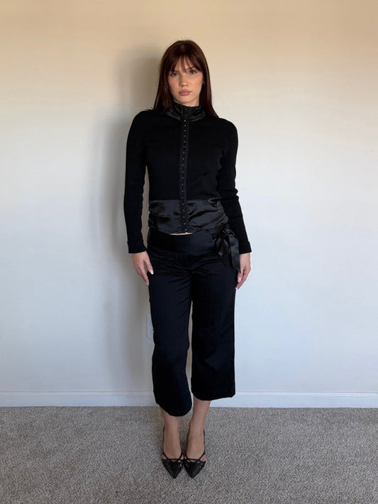Capris with Satin Details