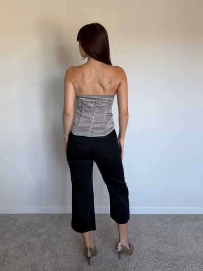Metallic Ruched Corset