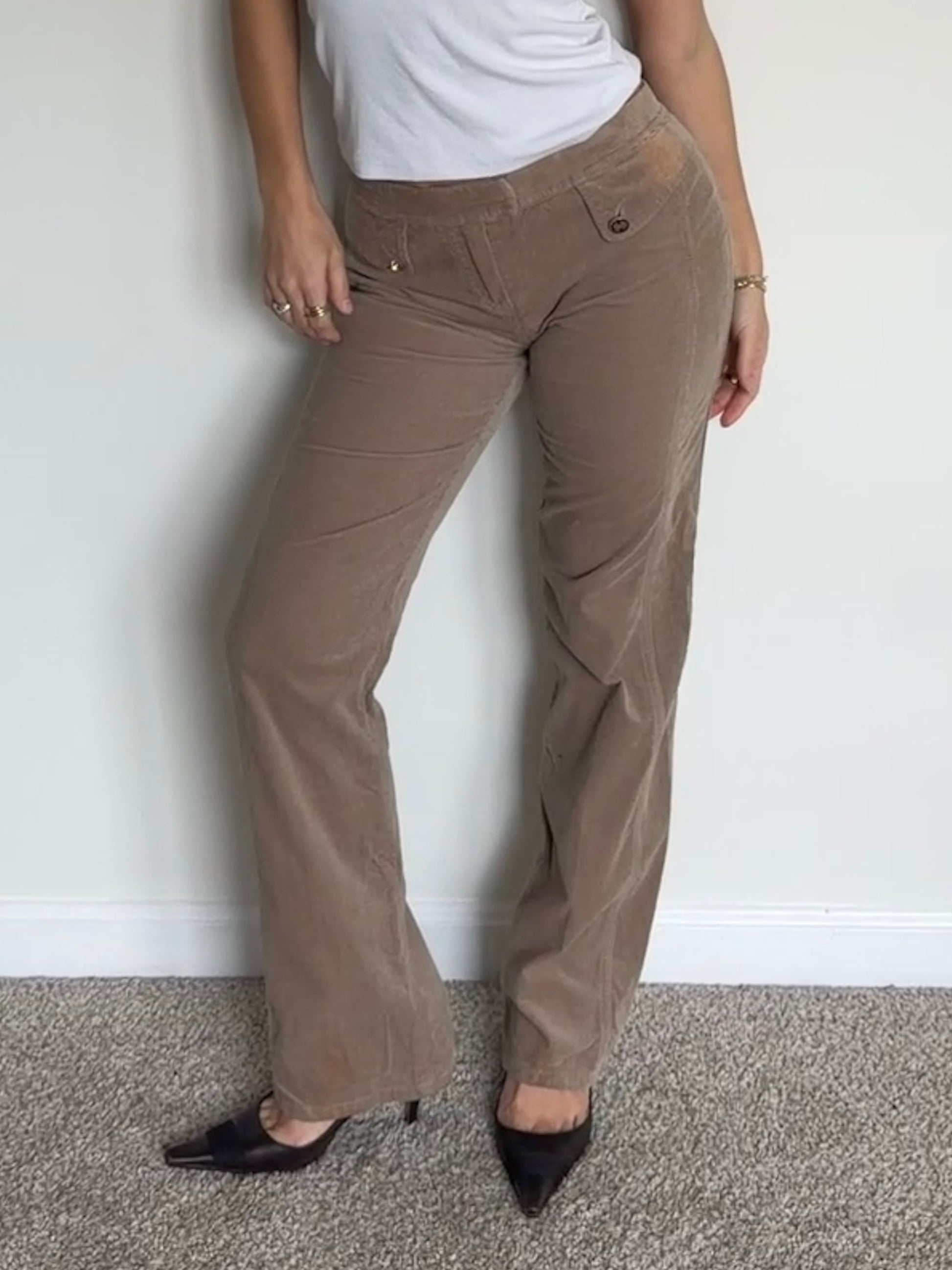 cream courdoy pants