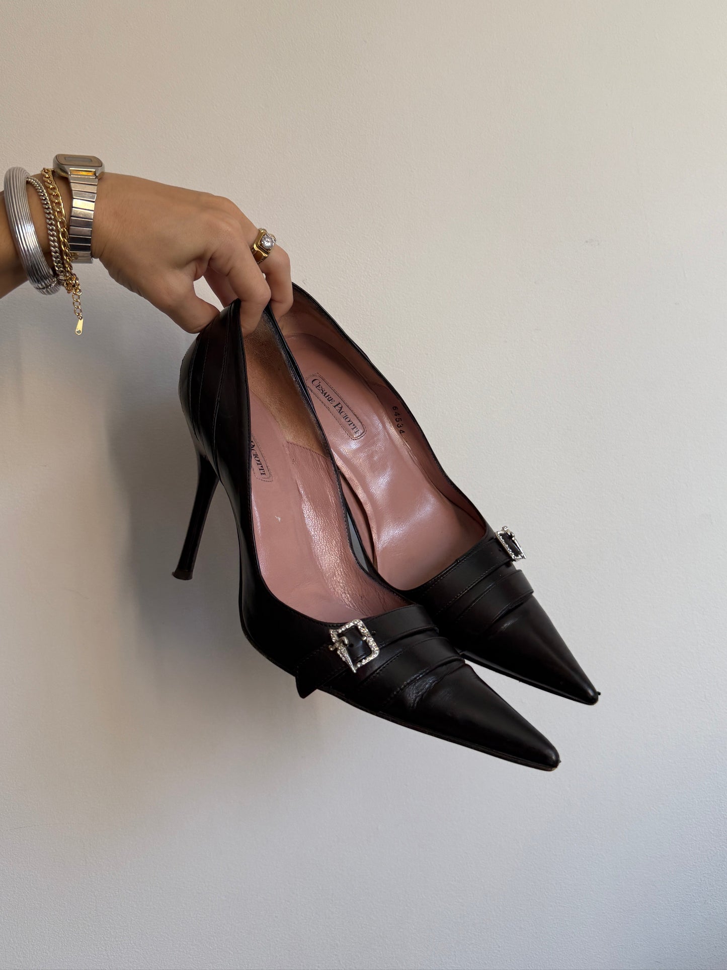 Cesare Paciotti Black Heels IT 40