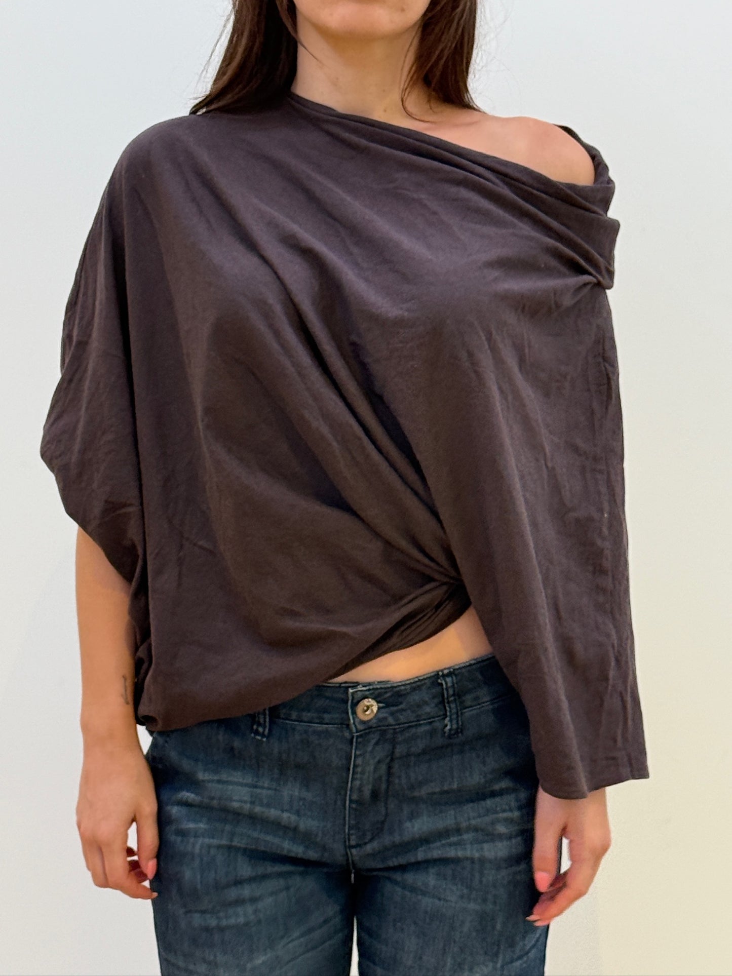 Brown Slouchy Top