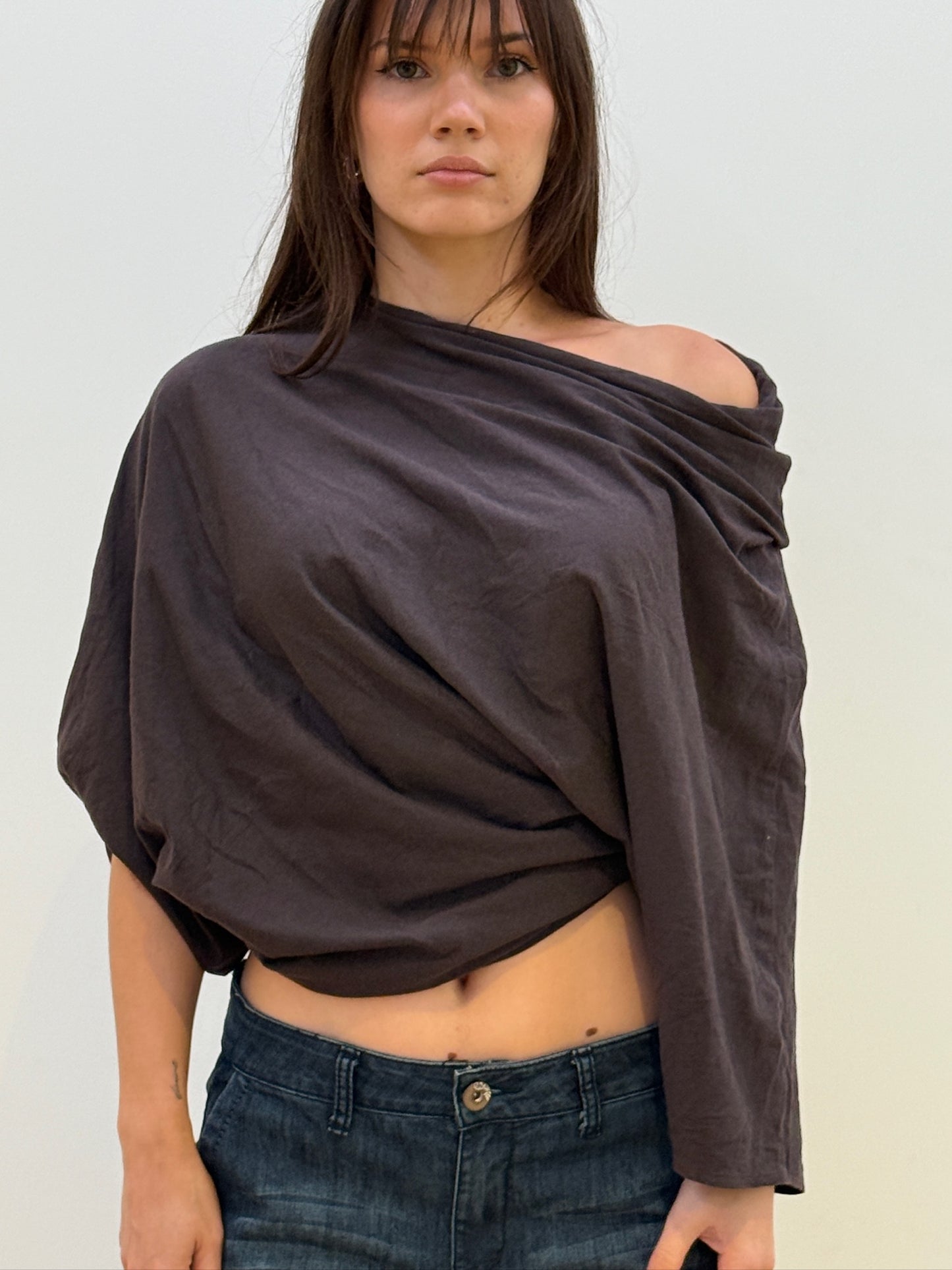 Brown Slouchy Top