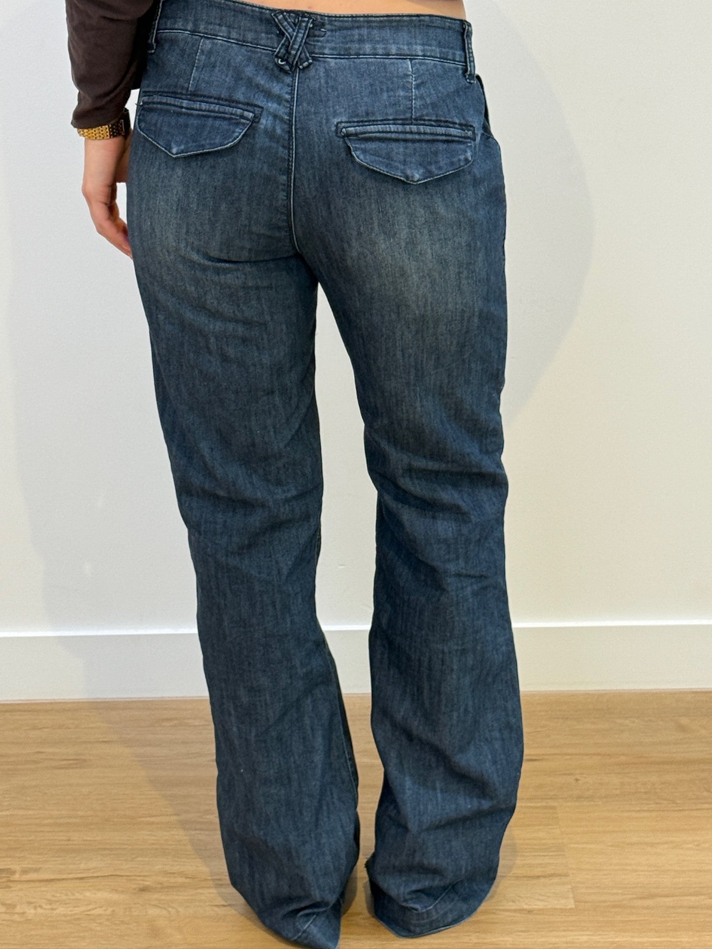 Low Rise Deep Blue Denim