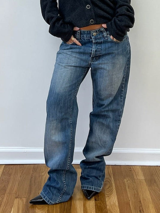 Dolce and Gabbana Low Rise Straight Leg Jeans