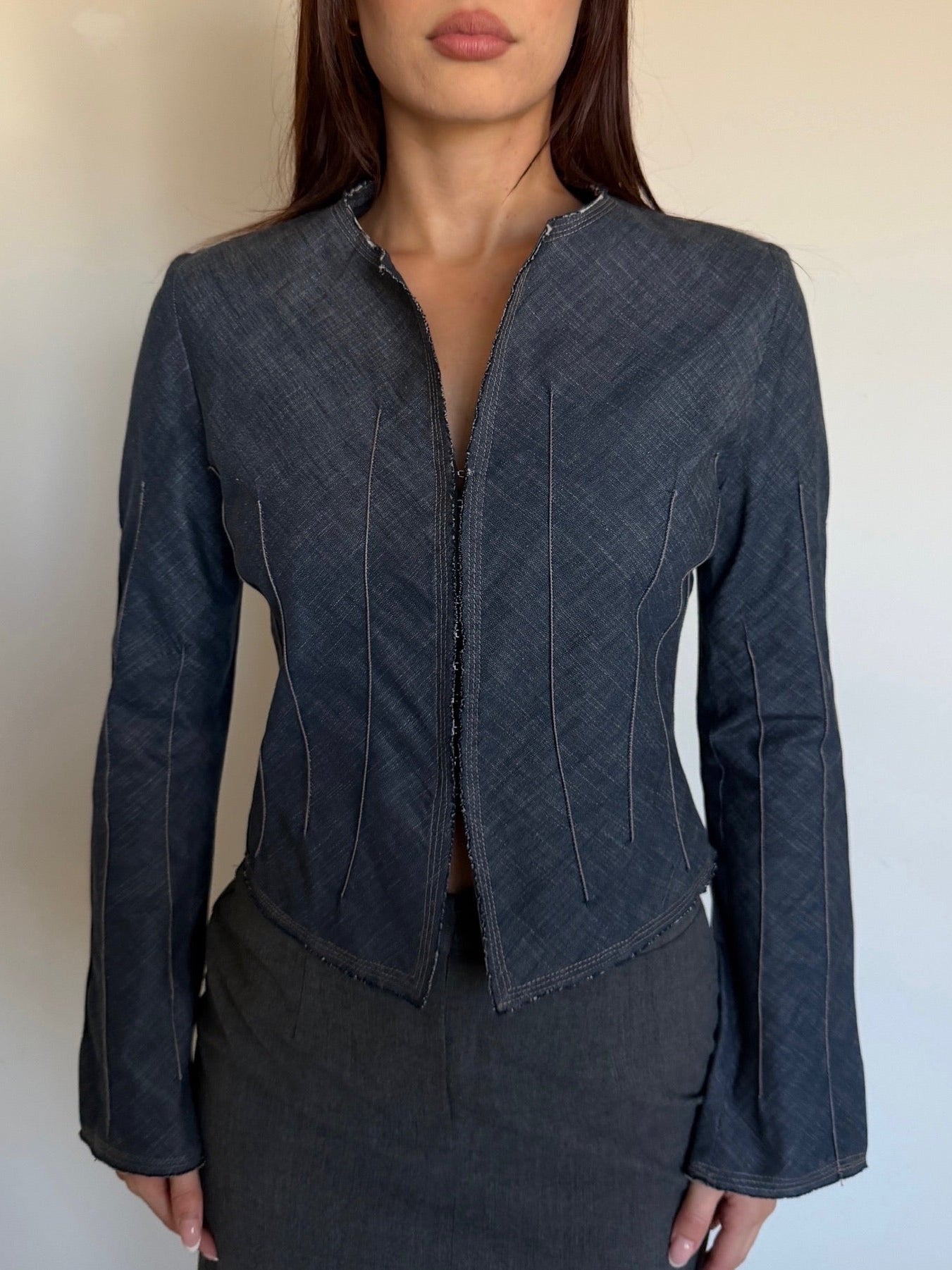 cropped denim jacket