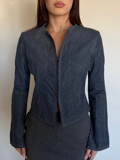 cropped denim jacket