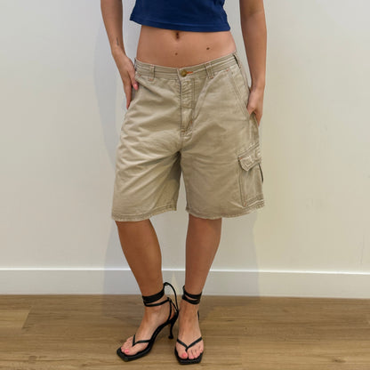 Cream Cargo Shorts