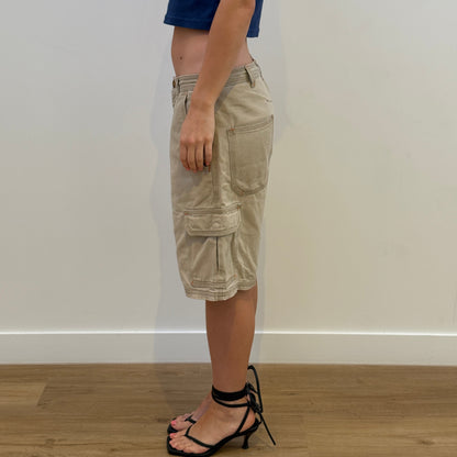 Cream Cargo Shorts