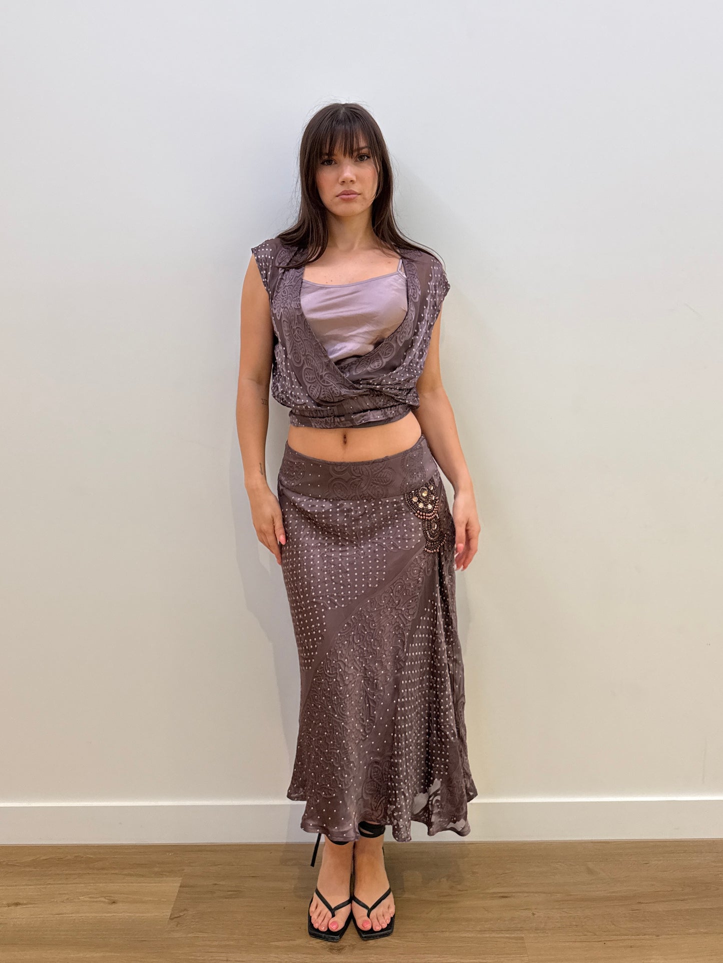 Carrie Bradshaw Inspired Blouse and Skirt Set