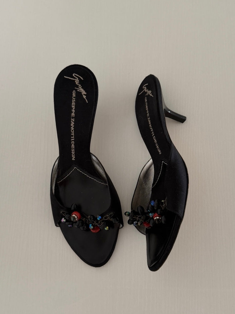 Giuseppe Zanotti Black Gem Kitten Heels (US 6.5)