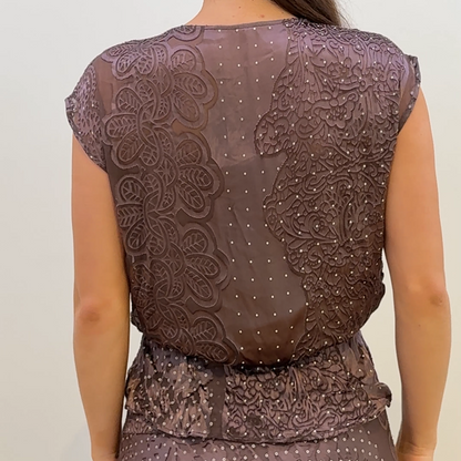 Carrie Bradshaw Inspired Blouse and Skirt Set