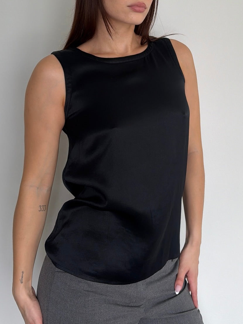 YSL Black Satin Tank