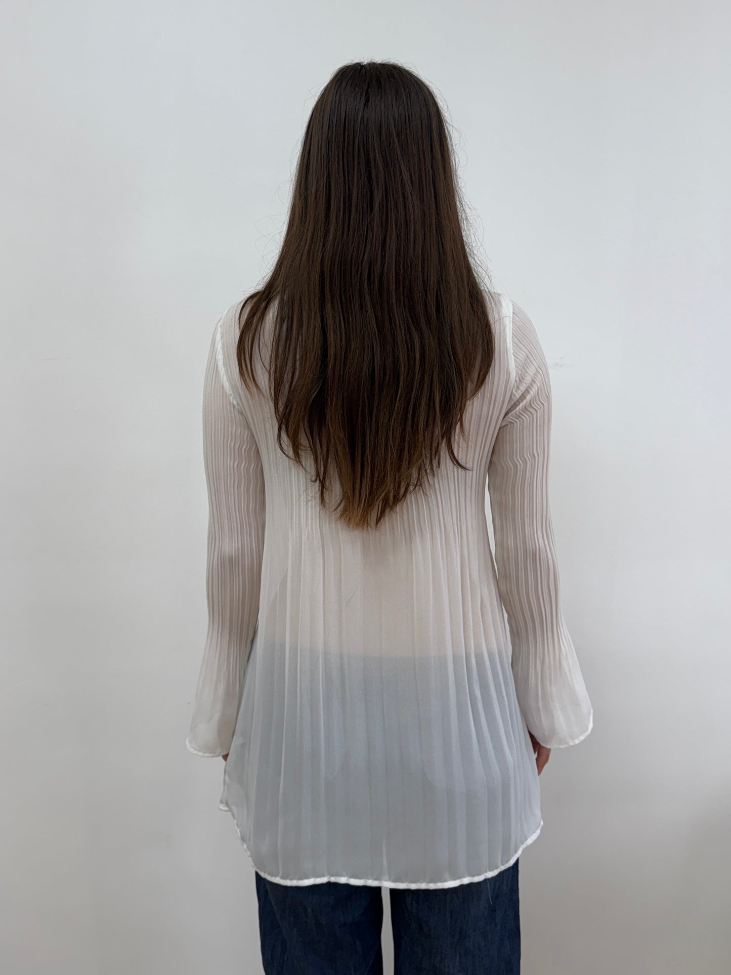 White Tunic with Ruffle Details