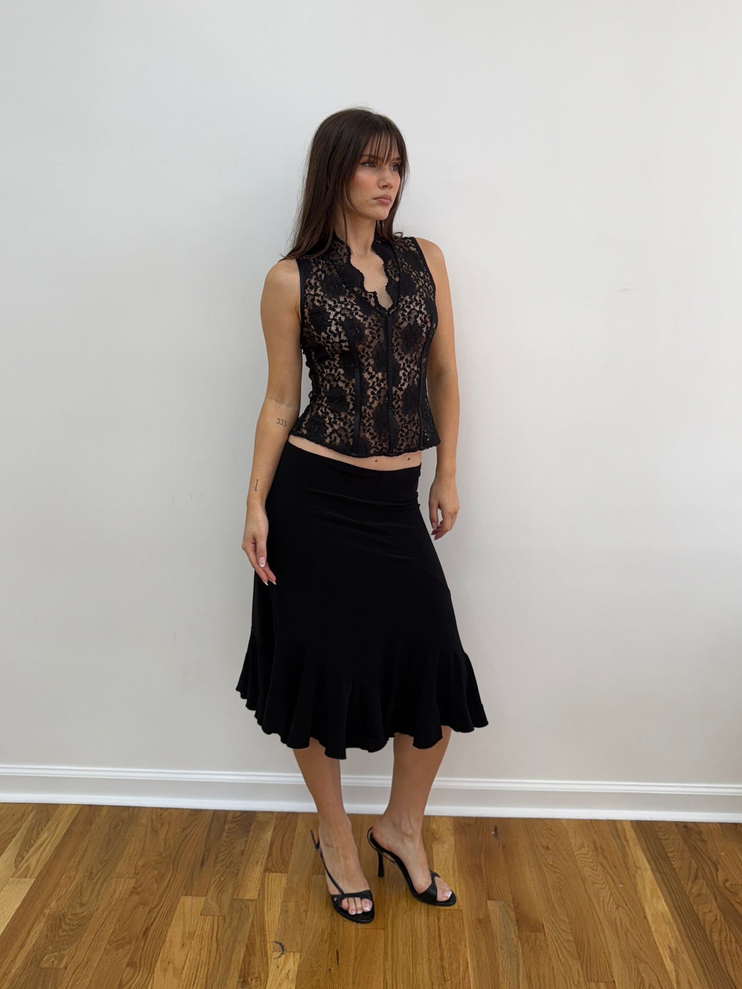 Black Lace Vest