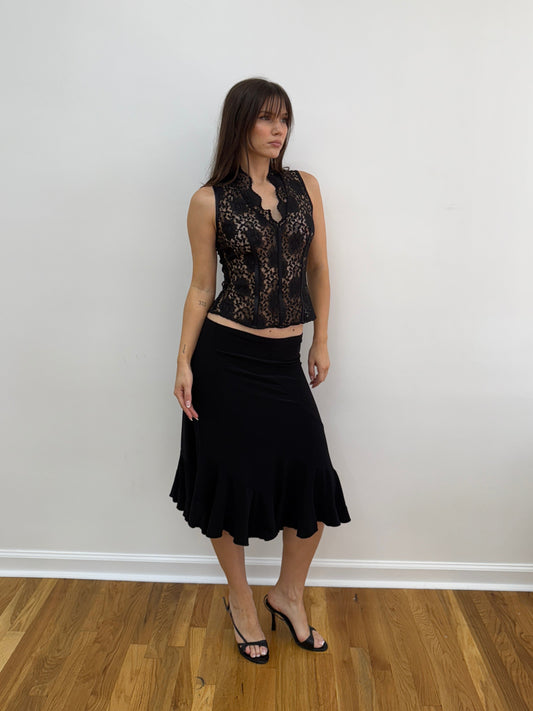 Black Lace Vest