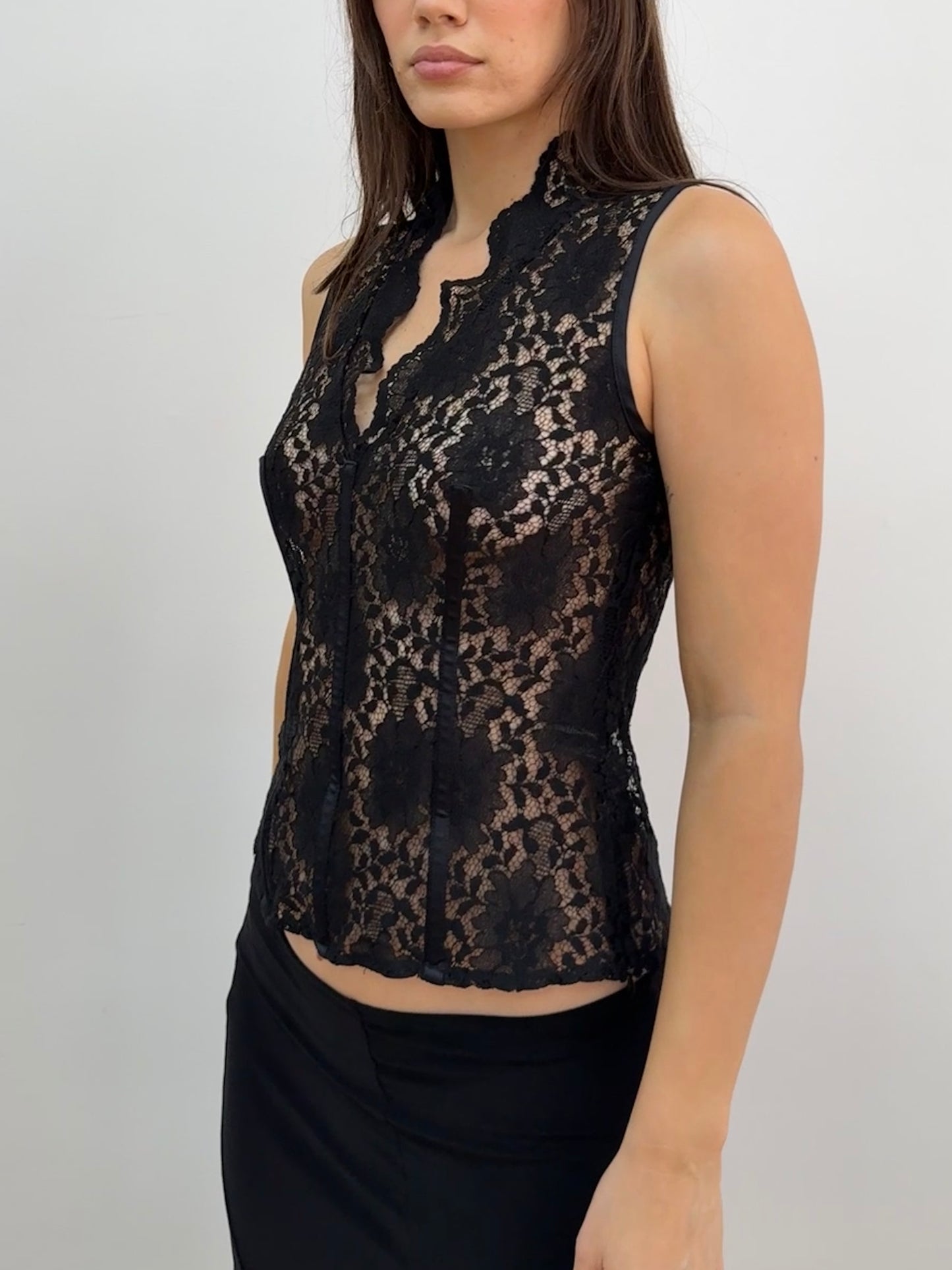 Black Lace Vest