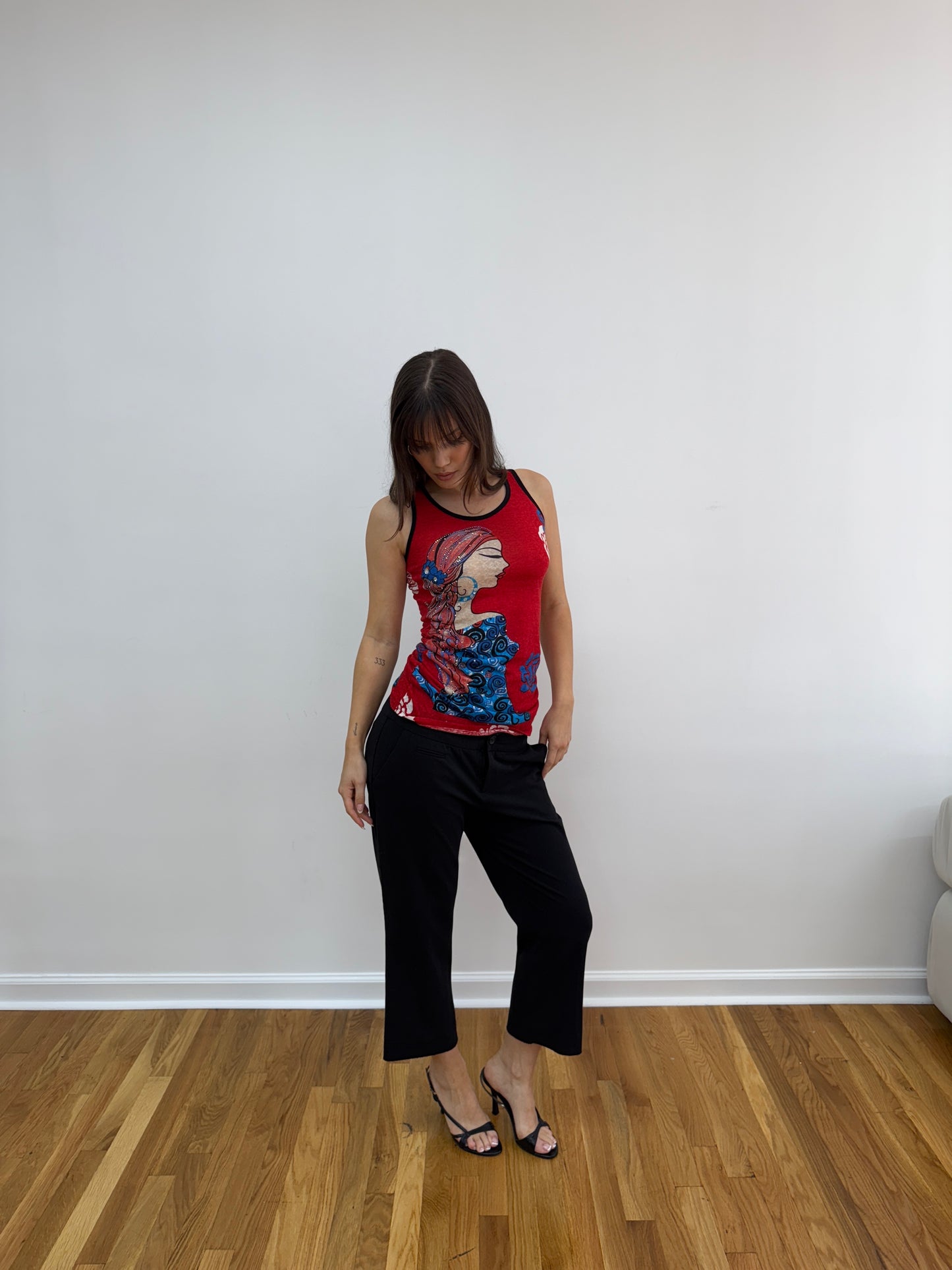 Wide Leg Black Capris