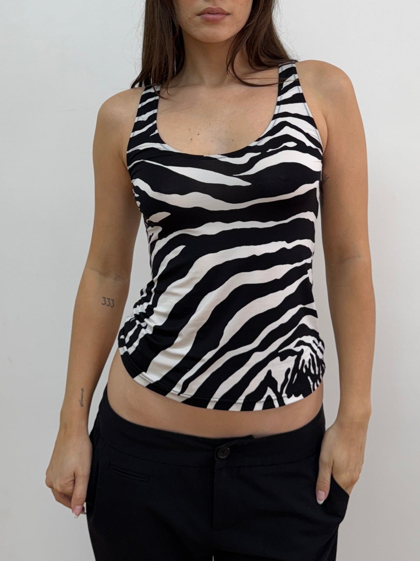 Dolce and Gabbana Zebra Tank Top