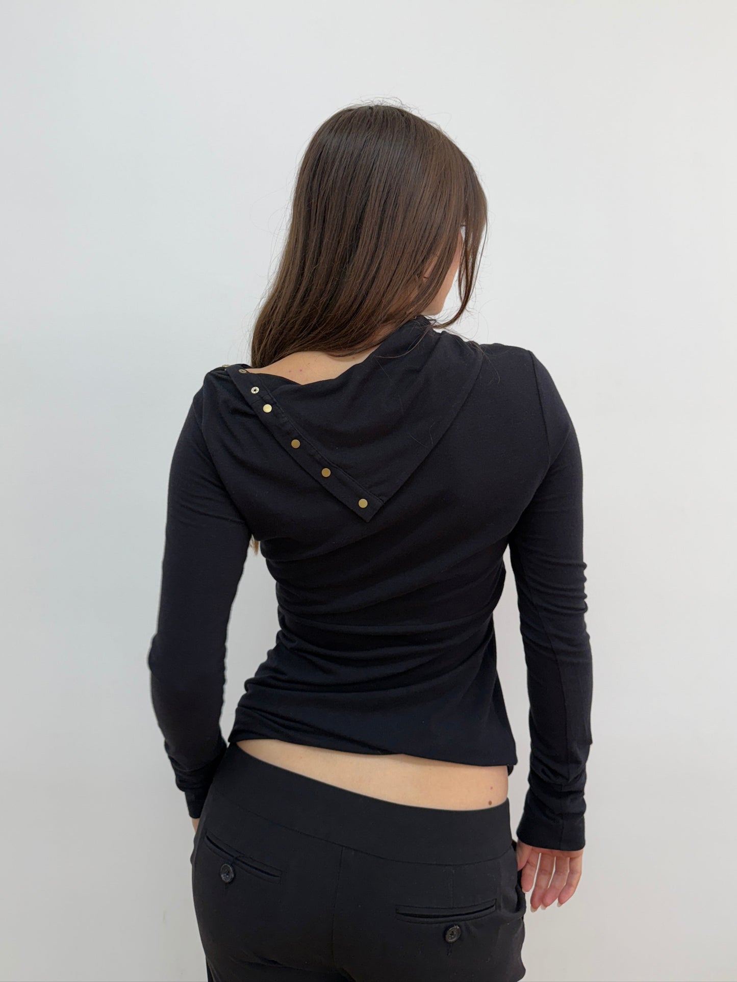 DVF Black Asymmetrical Longsleeve