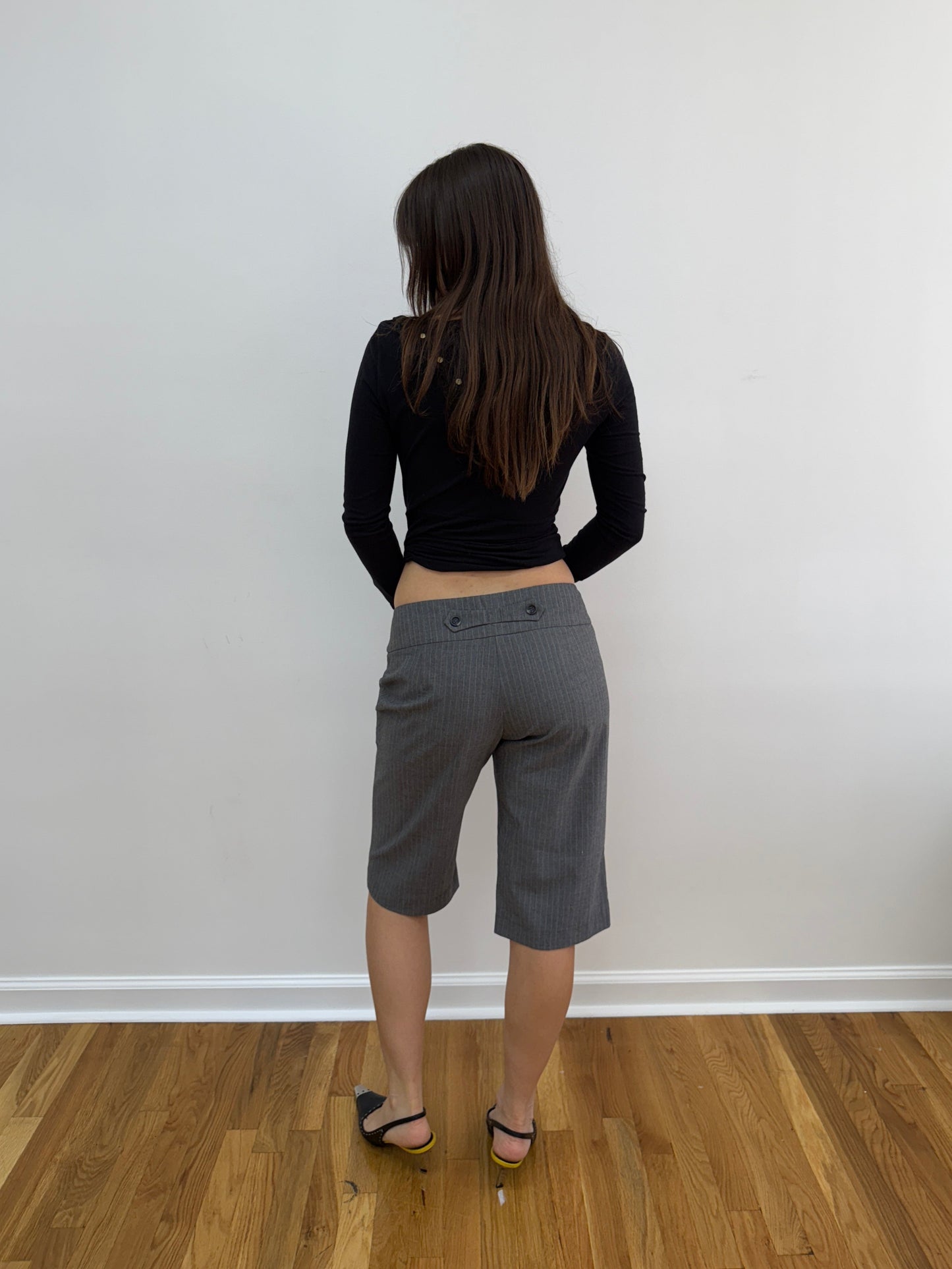 Striped Grey Bermuda Shorts