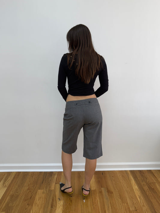 Striped Grey Bermuda Shorts