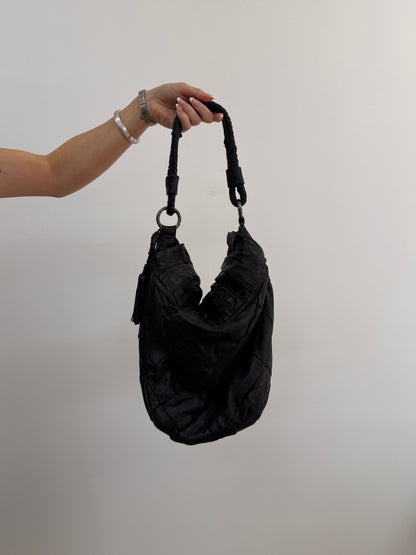 Faux Leather Bag w/ Ruffle Flap
