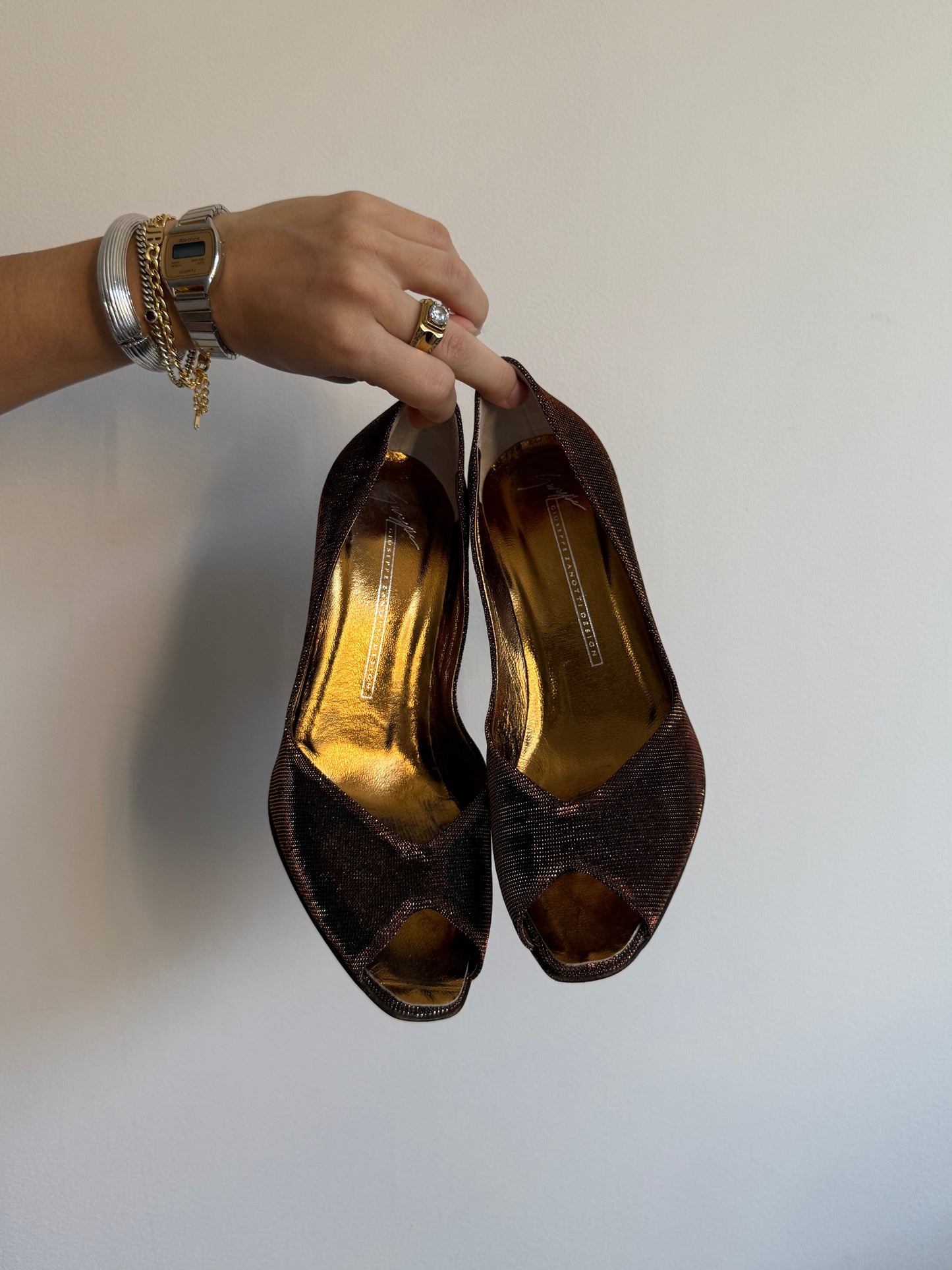 Guiseppe Zanotti Iridescent Heels IT 36