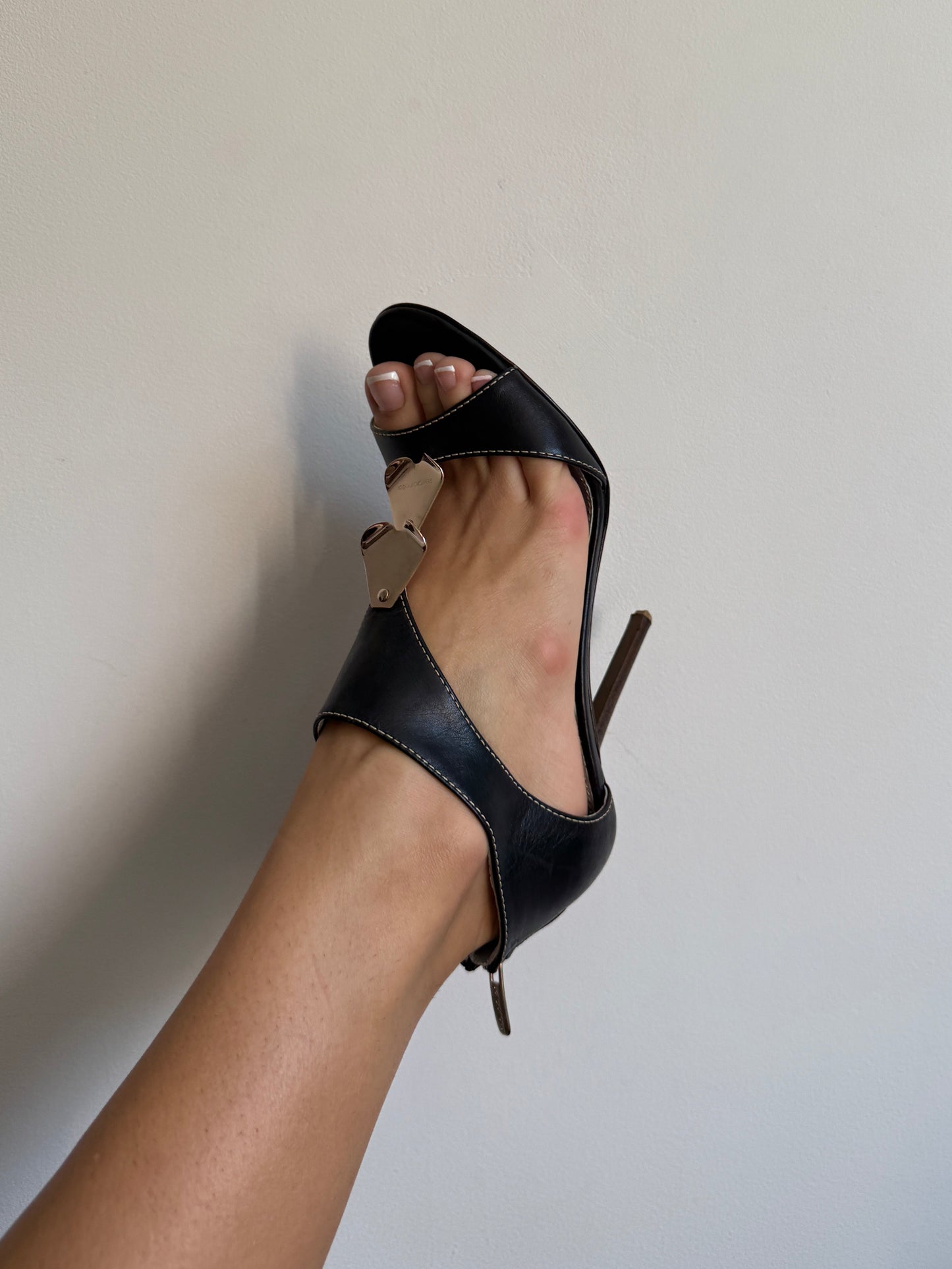 Sergio Rossi Black Heels with Gold Detail IT 36.5