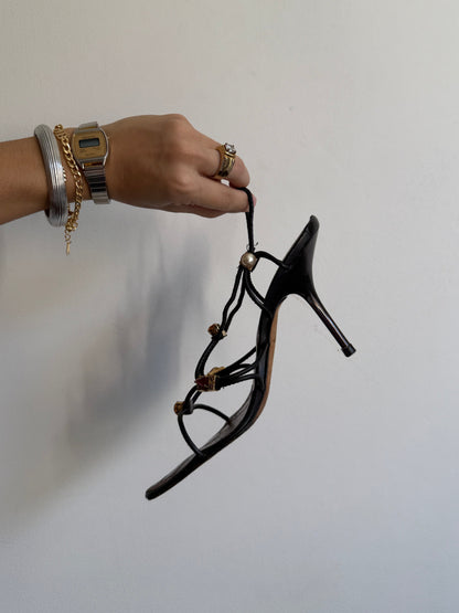 Vicini Stone Sandal Heels 7.5