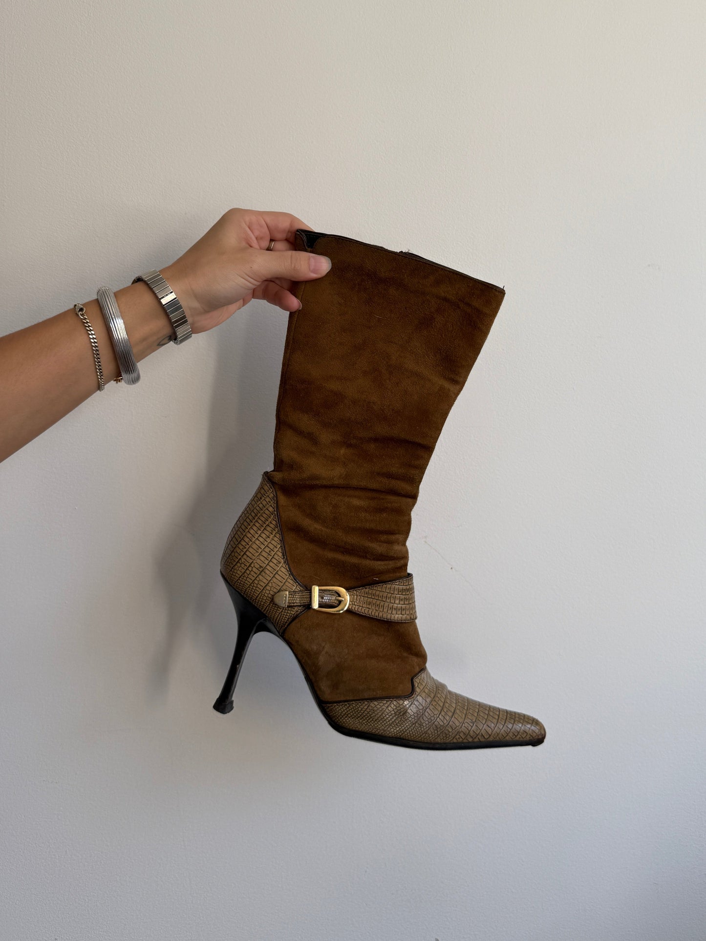 Vicini Tan Leather Boots 5.5