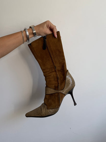 Vicini Tan Leather Boots 5.5