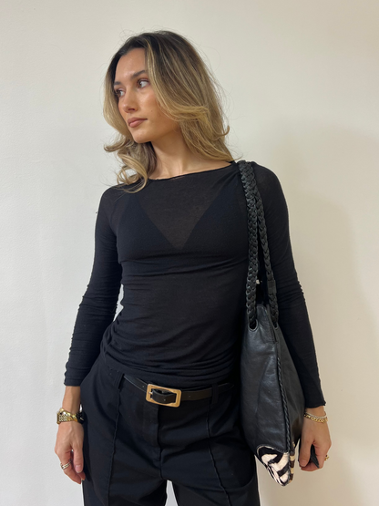 Zebra Tote Bag with Fringe Detail