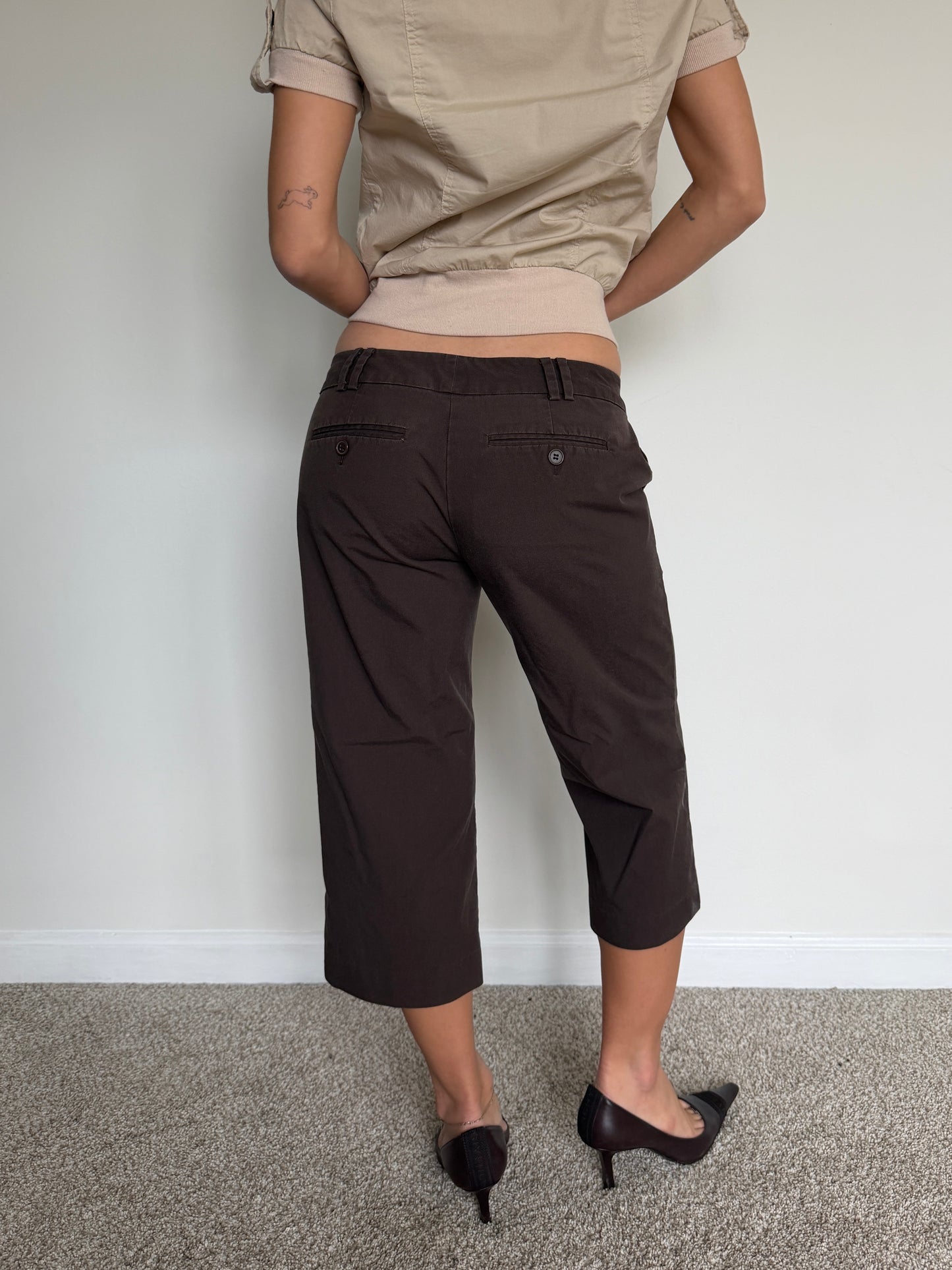 Brown Cropped Capris