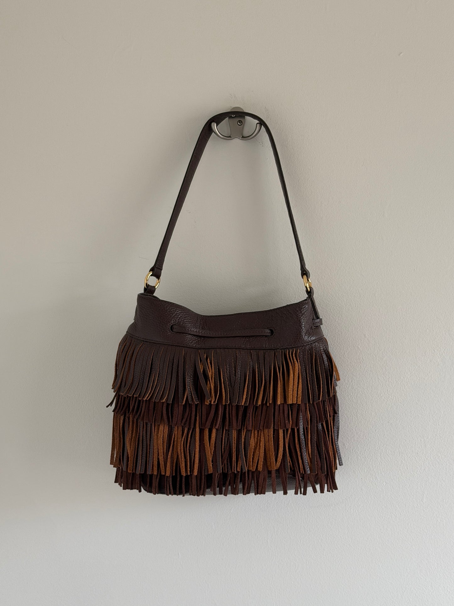 leather fringe bag