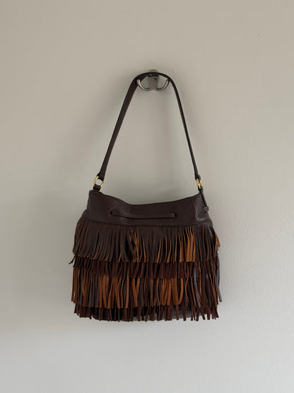 leather fringe bag