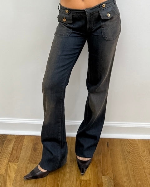 Dolce and Gabbana Faded Wash Bootcut Jeans