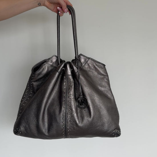 video of silver metalic bag