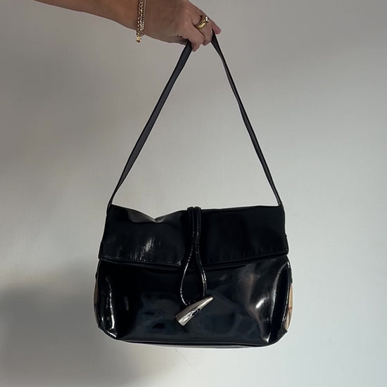 video of black handbag