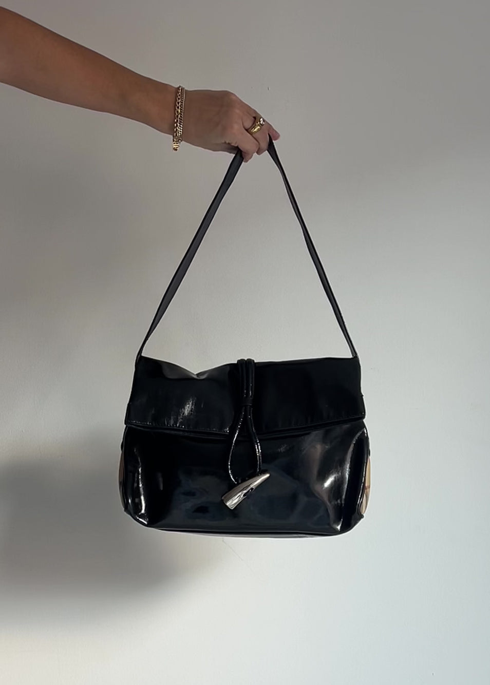 video of black handbag