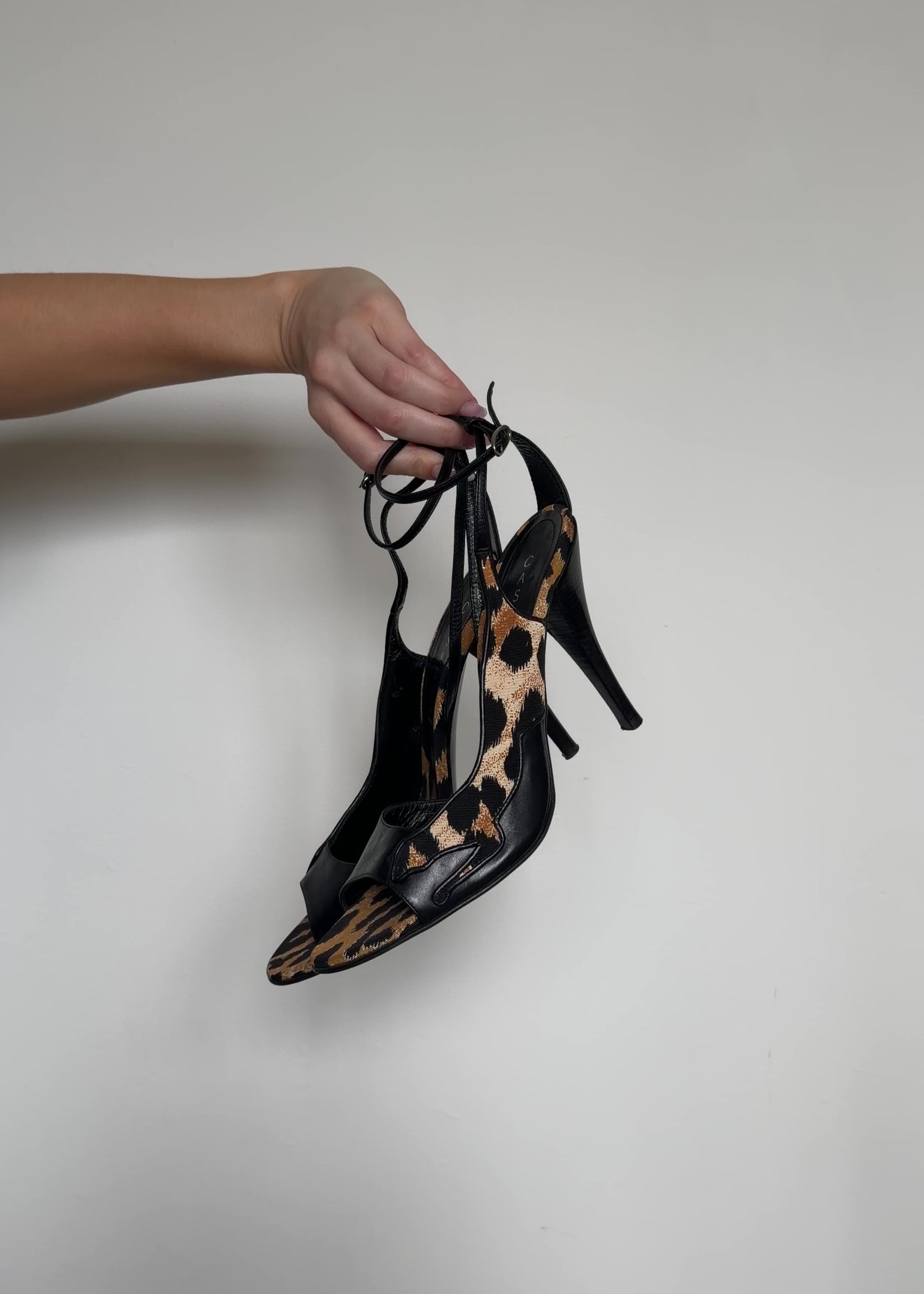 video of different angles of the casadei heels
